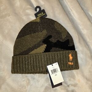 Polo by Ralph Lauren Olive Camo Knit Beanie